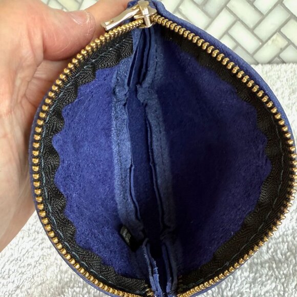 Portland Leather Small Cobalt Seashell Pouch - Brand New - Picture 7 of 7